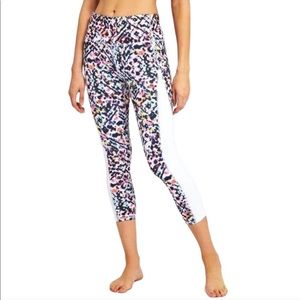 Athleta Watercolor Chaturanga Capri Leggings Small